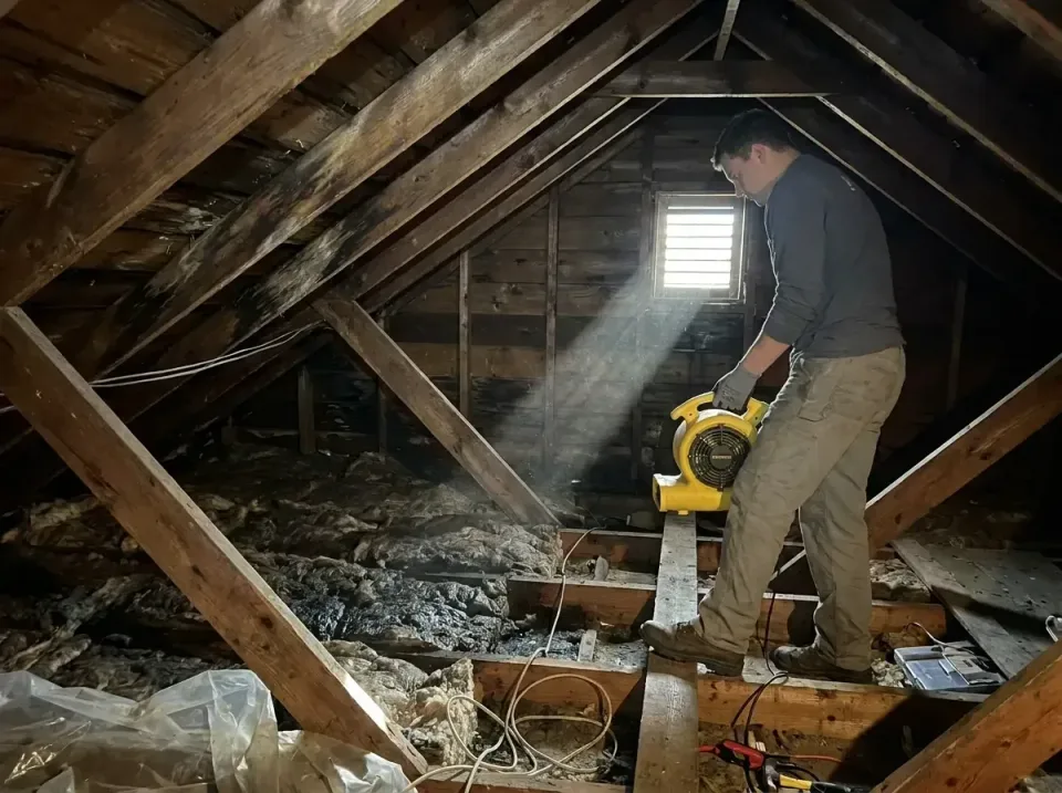 attic-water-damage-drying-proc-007 — frequently asked questions, Emergency Water Extraction & 24/7 Flood Response in Monesse…